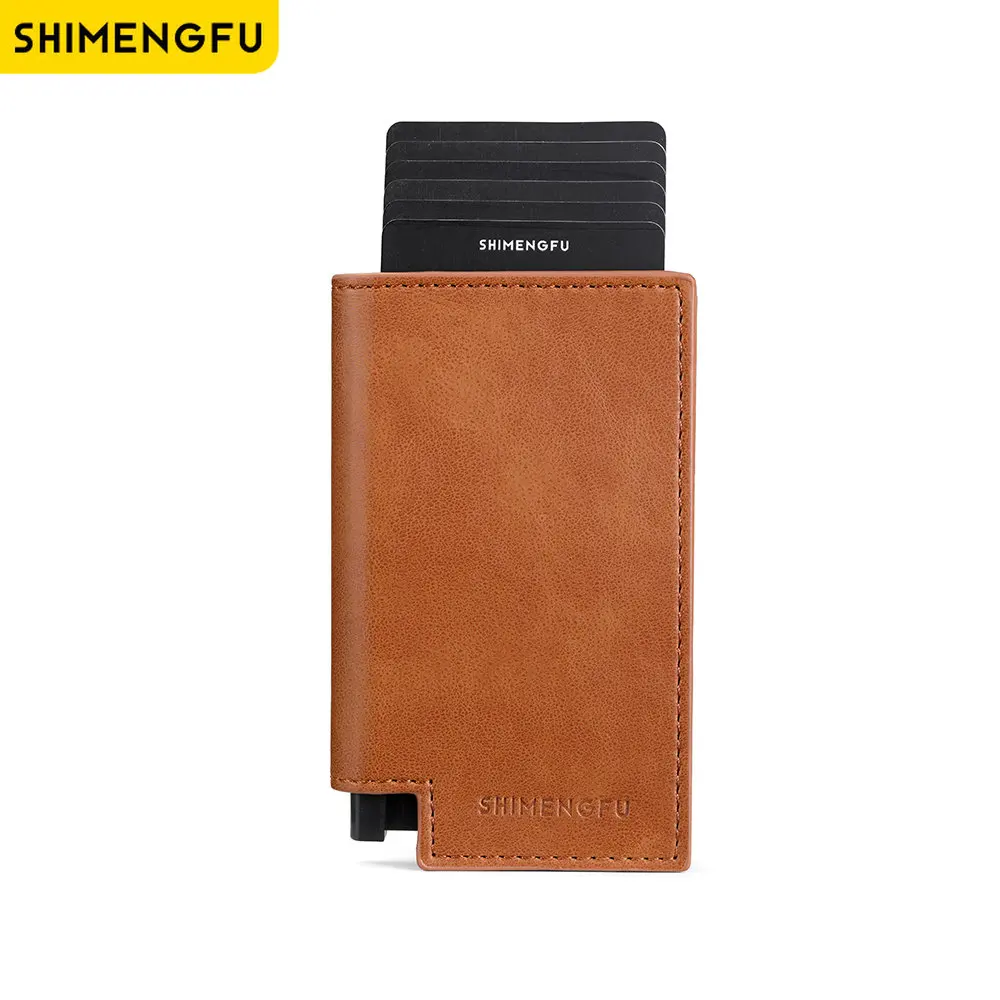 New Rfid Card Holder Men Women Bank Card Case Business ID Card Wallet Protector Money Clip Bag Leather Purse Slim Thin Wallets