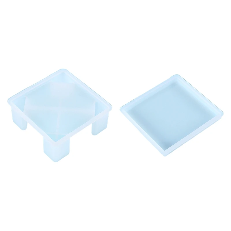 

Coaster Storage Box Epoxy Resin Mold Cup Mat Mug Pad Coaster Silicone Mould DIY Crafts Home Decorations Casting Tools