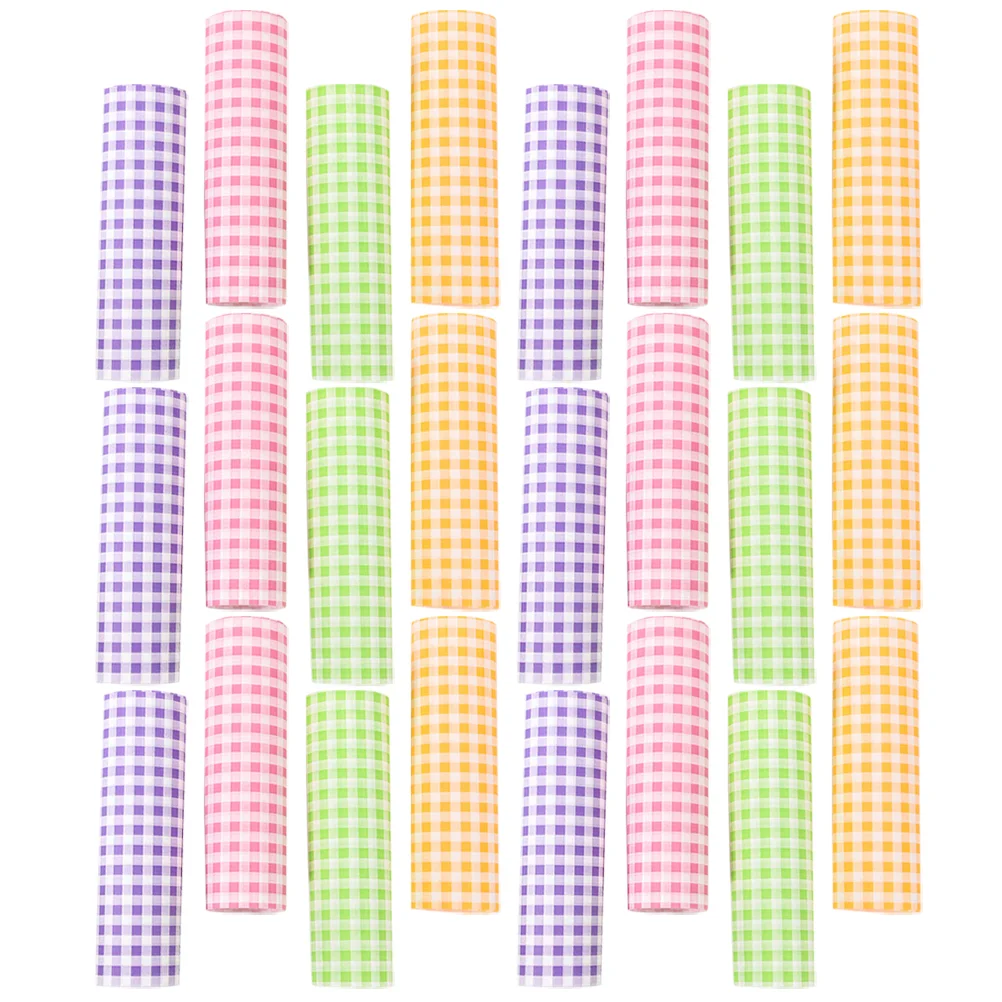 

400PCS Checkered Food Liners Wrapping Deli Hamburger Bread Greaseproof Paper