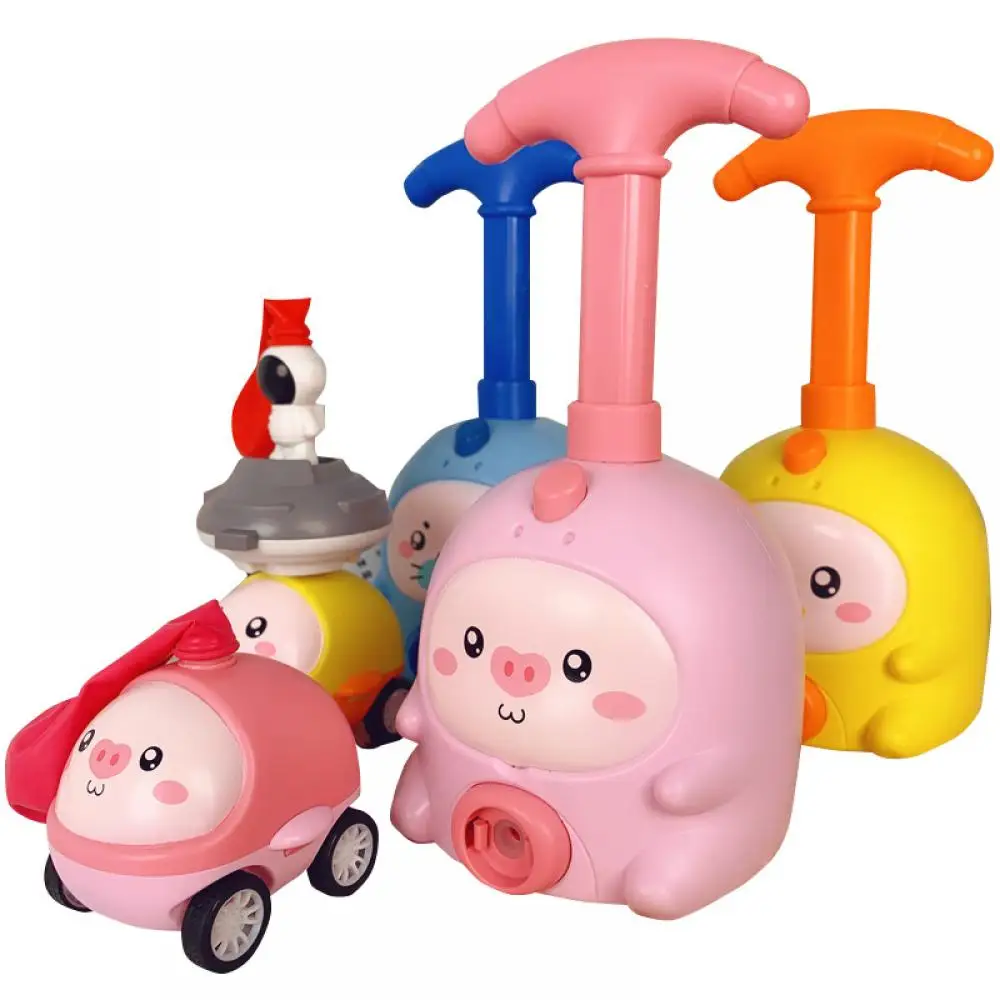 

Net Red Decompression Pig Flying Aerodynamic Car Balloon Press Sliding Flying Cute Toy Car Puzzle Gift for Children