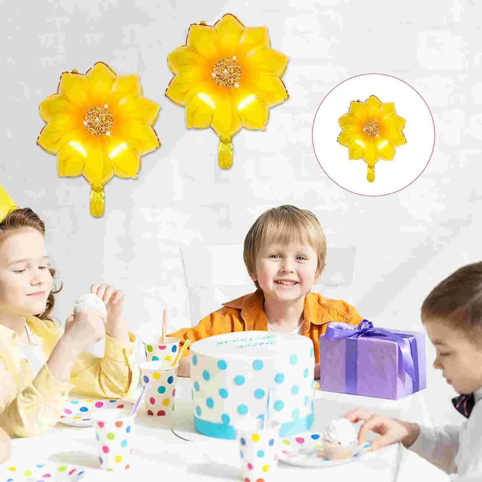

Balloon Sunflower Balloons Anniversary Partylayout Birthday Decorative Backdrop Festival Graduation Bachelorette Flower