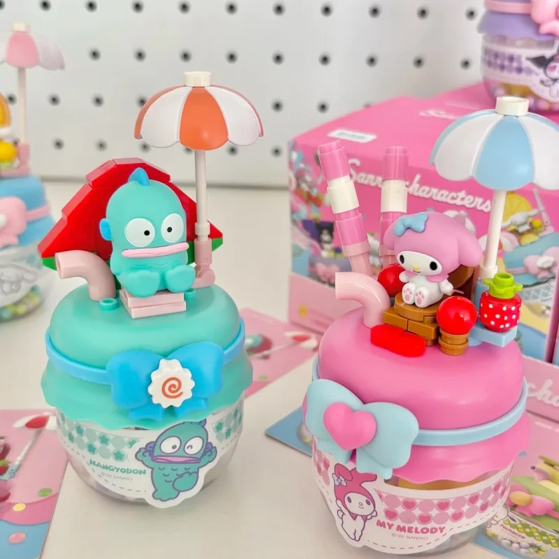Фото Коллекционные игрушки-конструкторы Sanrio Characters: серия Blind Box Boba Jam, милая кукла Куроми, модель для сборки, украшение, подарок для взрослых и детей №5