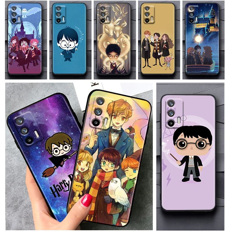 

Art Cute Potters Wand Harries Phone Case For OPPO Realme V11 X3 X50 Q5i GT GT2 Neo2 Neo3 C21Y C3 9 9i 8 8i 7i Pro Master Black
