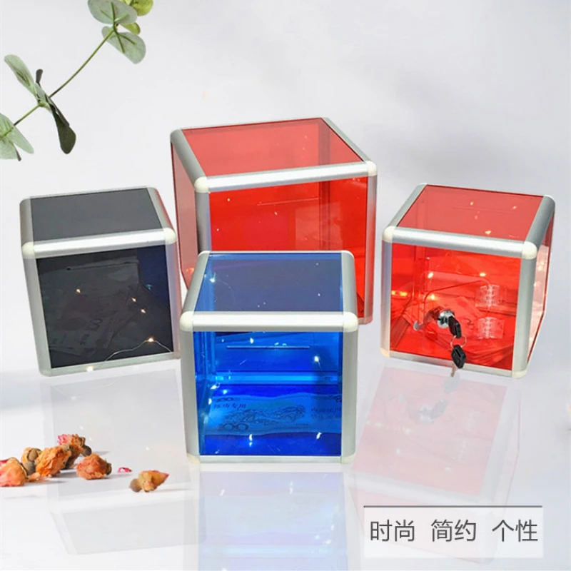 

New transparent children's money storage tank, money storage box, boy and girl gift trinkets