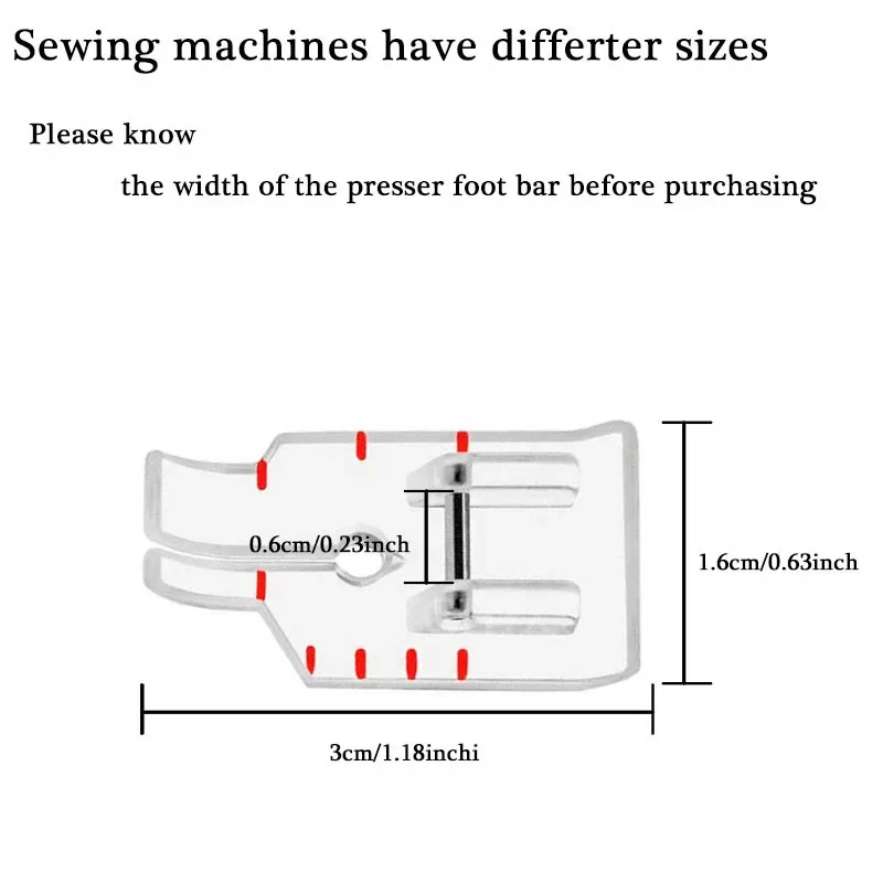 1 шт. 1/4 дюйма прижимная лапка для лоскутной швейной машины большинства швейных