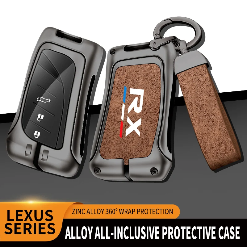 

Auto TPU Zinc Alloy Key Case Bag For Lexus F SPORT RX300 RX350h RX450h RX500h Car Keys Chain Car Metal Key Shell Car Accessories