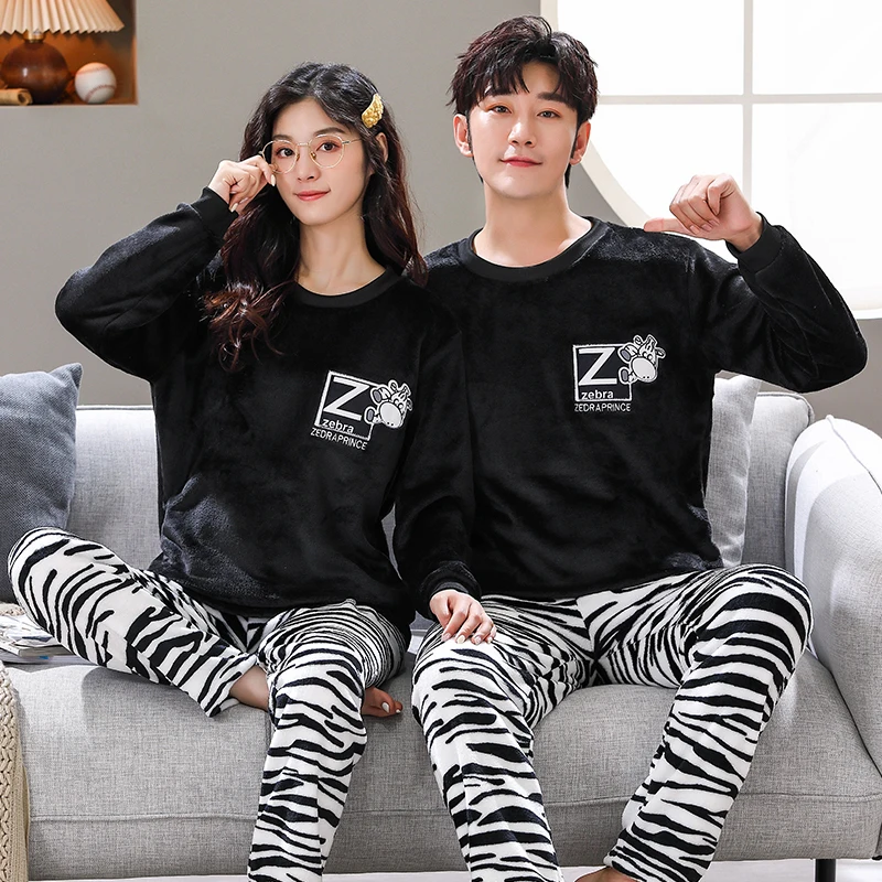 

Мужская Милая одежда пижамы для пар комплект унисекс зимняя Пижама для влюбленных Женская домашняя одежда фланелевая Ночная рубашка флисовая мультяшная теплая Пижама