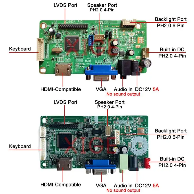 Фото Для M215H3-LA1 MT215DW01 плата контроллера драйвера ЖК-монитора VGA 30-контактная матрица LVDS HDMI-совместимый динамик 21,5 