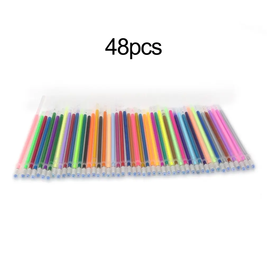 

1.0mm Colorful Gel Pen Fluorescent Refills Color Cartridge Flash Pen Smooth Ink Painting Graffiti Pens Student Stationery