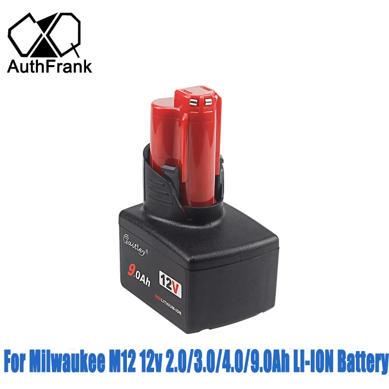 

Для Milwaukee M12 12v 2,0 3,0 4,0 Ah 9.0Ah сменный аккумулятор беспроводной инструмент 48-11-2411 48-11-2420