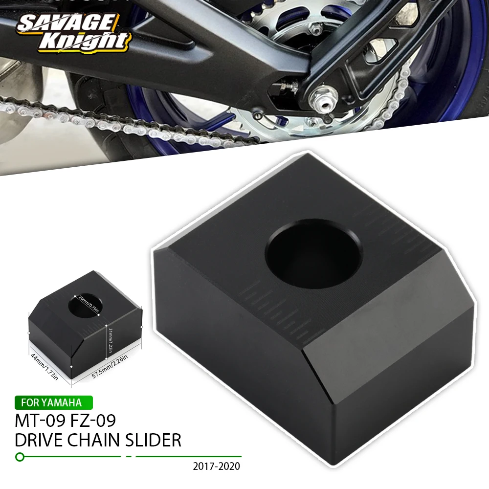 For YAMAHA MT09 FZ09 Motorcycle Chain Rear Slider Rear Axle Wheel Protector Slider Crash Pad Replacement Moto Drive Chain Towing