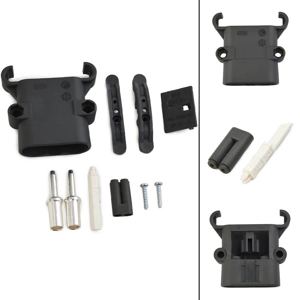 

Battery Connector Forklift Connector For Electric Pallet Trucks Silver Plated Copper 150V 80A/160A AC/DC Black