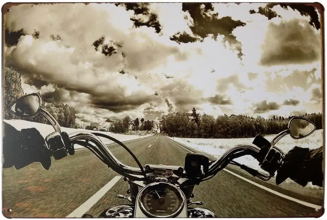 Металлическая жестяная вывеска ERLOOD для мотоцикла ретро винтажный декор