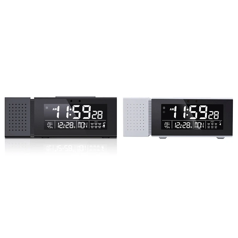 Color Led Changing Fm Radio Temperature Humidity Display Clocks