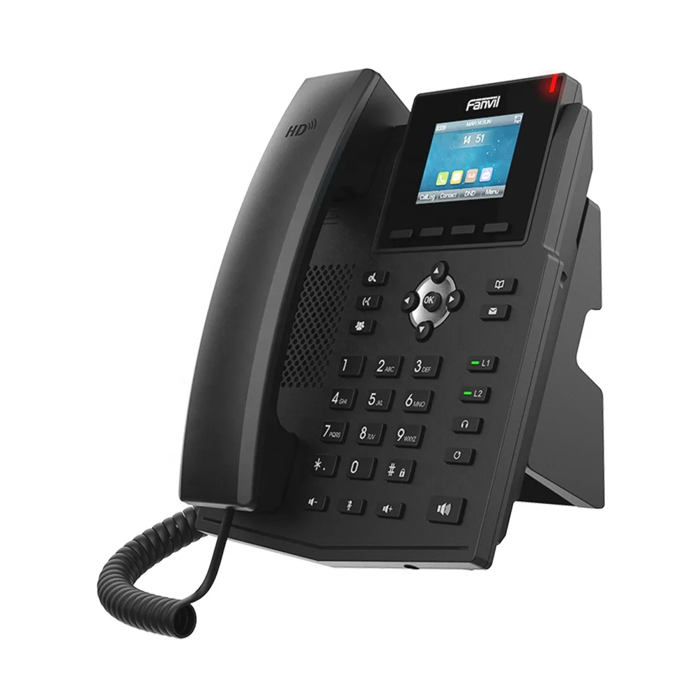 X303W гигабитный Wi-Fi IP-телефон PoE 4 линия SIP с цветным экраном 2 дюйма