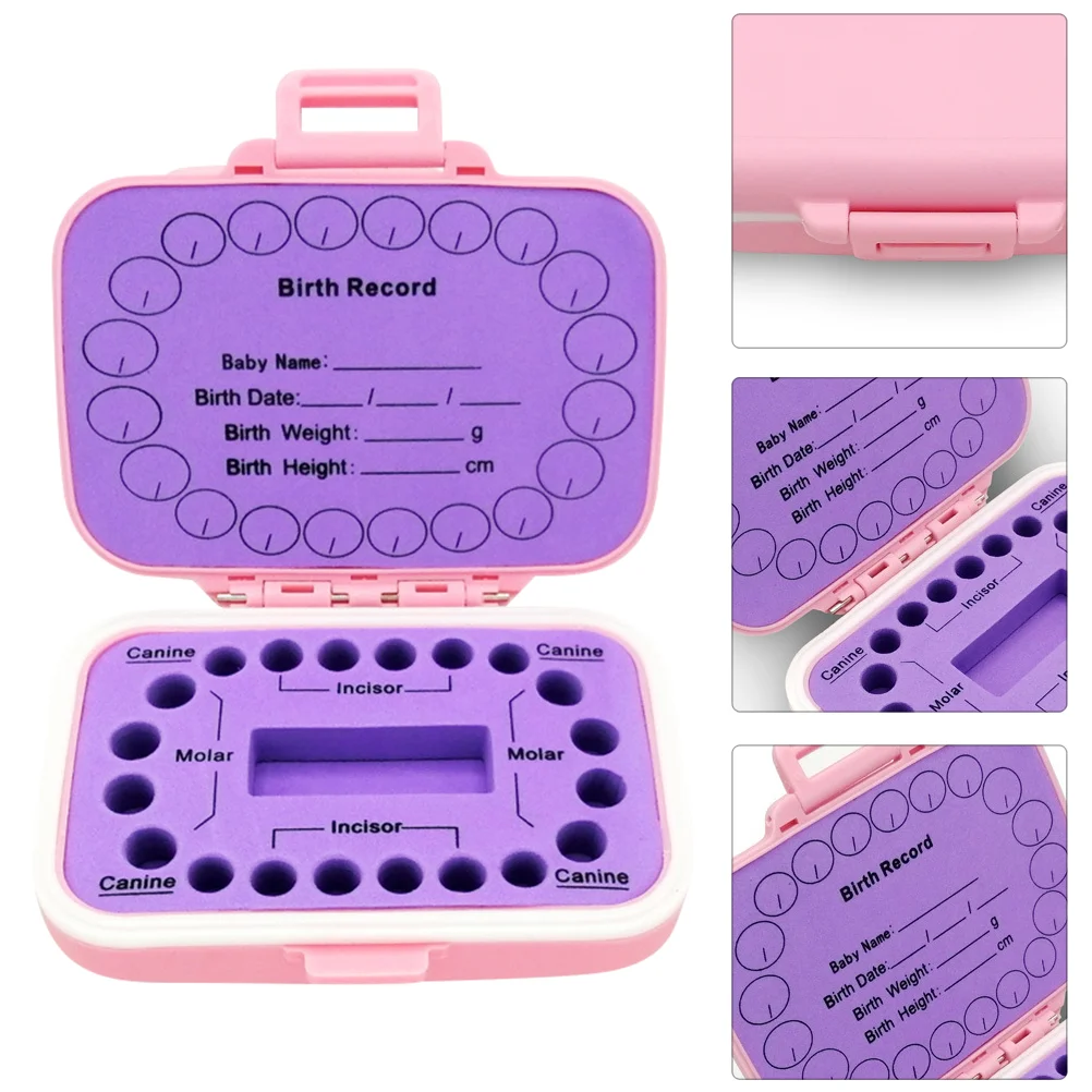 Pink Containers Kids Tooth Box Holder Child Tooth Container Tooth Fairy Trinket Box Kids Keepsake Box