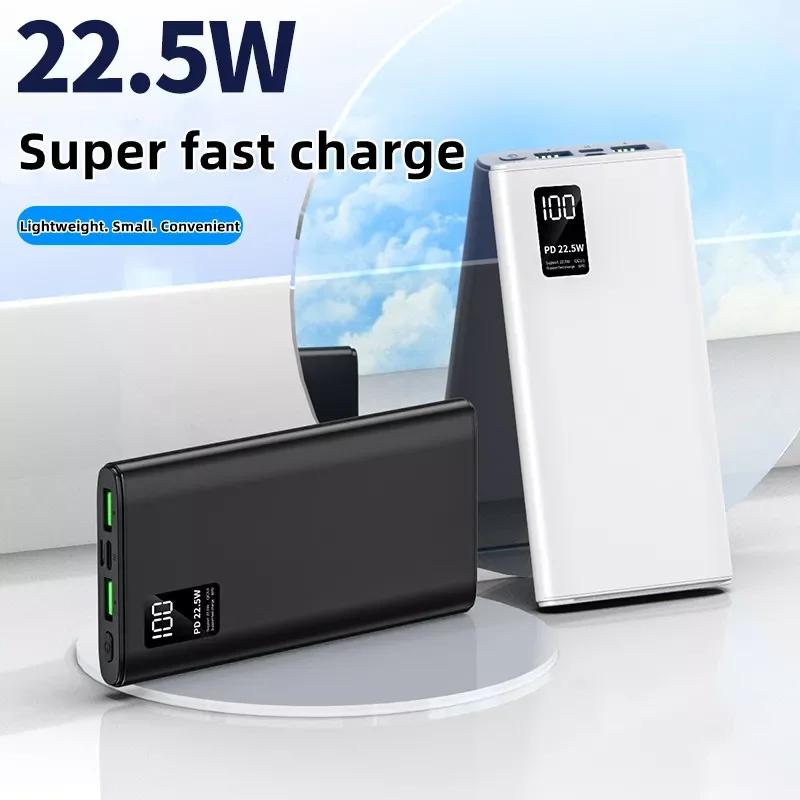 

NEW 20000mAh Mini Power Bank 22.5W Quick Fast Charging Powerbank with PD USB Type C Cable Powerbank for iPhone