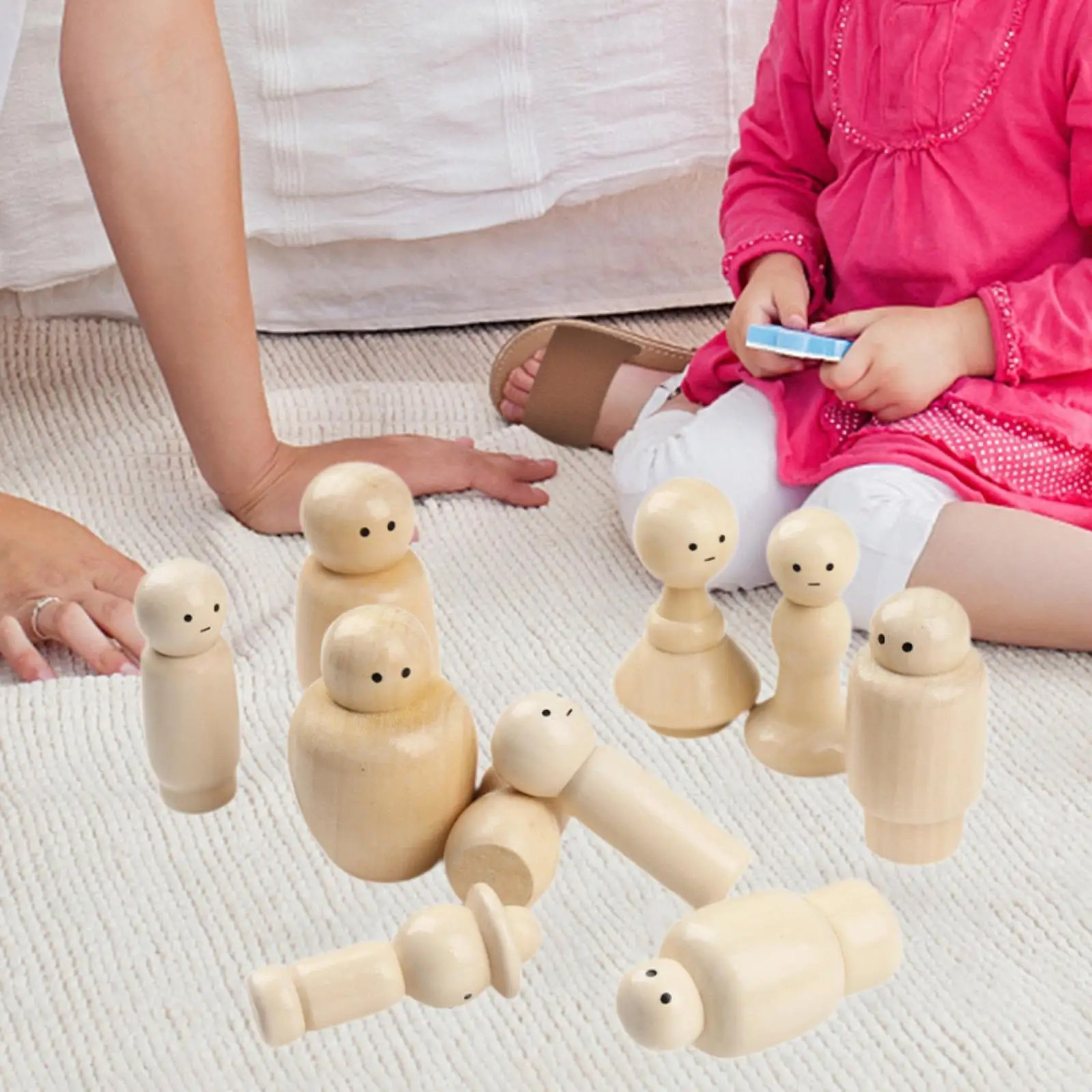 10 шт. деревянные строительные игрушки Монтессори для детей