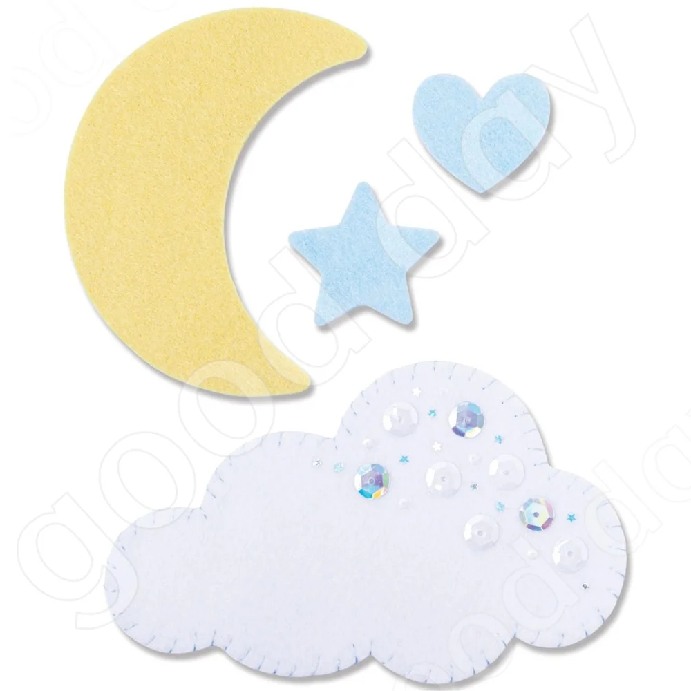 

New Arrival moon and cloud Metal Cutting Dies Scrapbook Diary Decoration Stencil Embossing Template Diy Greeting Card Handmade