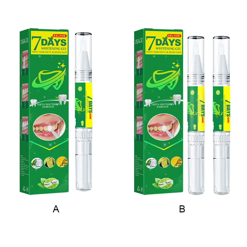 

3ml Teeth Whitening Pen Tooth Care Plaque Stains Remover Portable Carrying Women Men Bleaching Removal Essence Gift