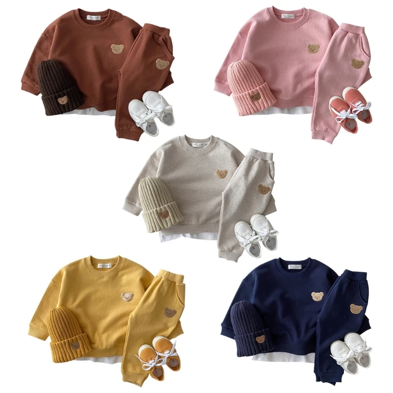 

Fashion Spring Baby Clothing Suit Girl Boy Clothes Set Sports Sweatshirt Pants N1HB