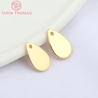 484320pcs 6x9mm 24k gold color brass water droplets shape charms pendants high quality diy jewelry making findings accessories