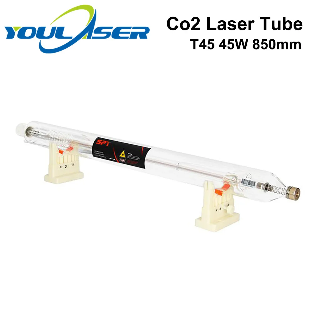 

SPT T45 Co2 мощность лазерной трубки 45 Вт Длина 850 мм Диаметр. 50 мм для CO2 Лазерная гравировальная и режущая машина