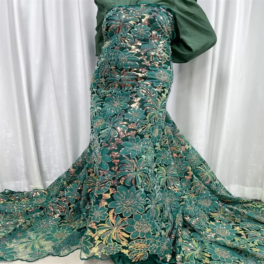 

Африканский дизайн, ткань 2023, высокое качество, кружево, вышивка, кружево, сетка, кружево с блестками для изготовления вечернего платья или вечернего платья 2023