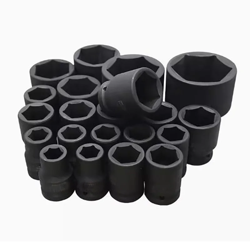 

Ударные шестигранные черные розетки 3/4", CR-MO, 14-41 мм