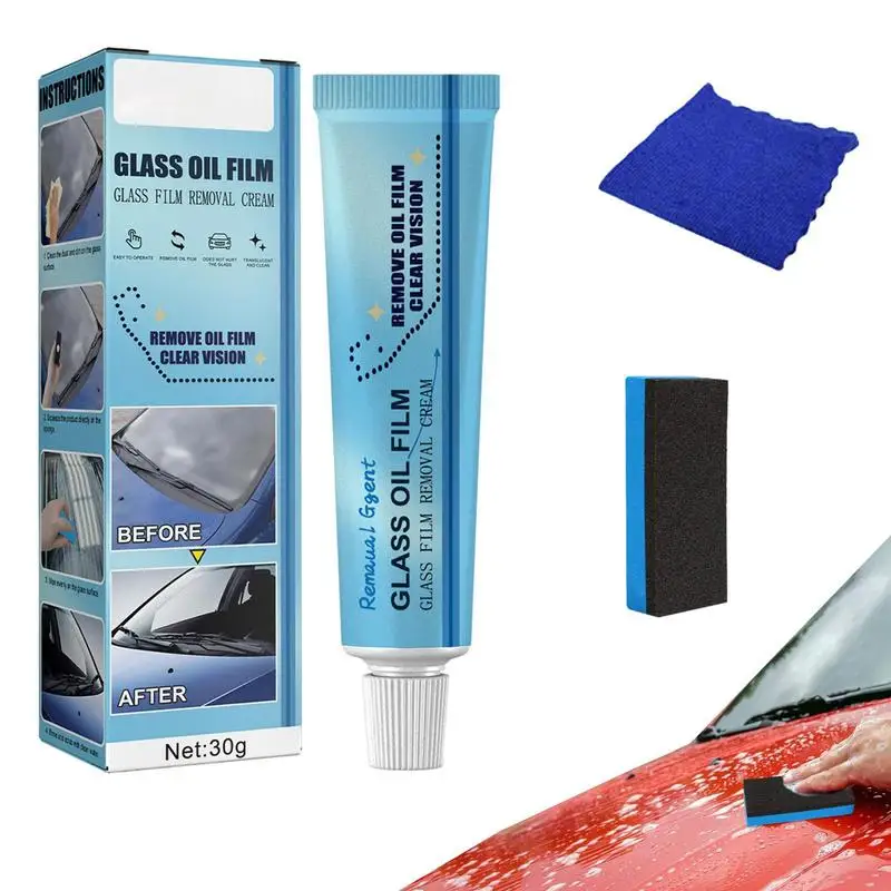 

Car Front Windshield Window Remove Cream Oil Film Cleaner Nano-grinding Oil Film Remover Glass Foaming Heavy Oil Stain Cleaner