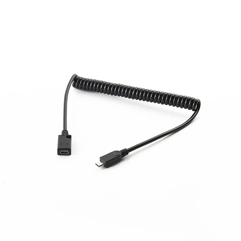 

Micro USB штекер-мини гнездо удлинитель для планшетов автомобильный зарядный кабель пружинный Телескопический кабель для передачи данных