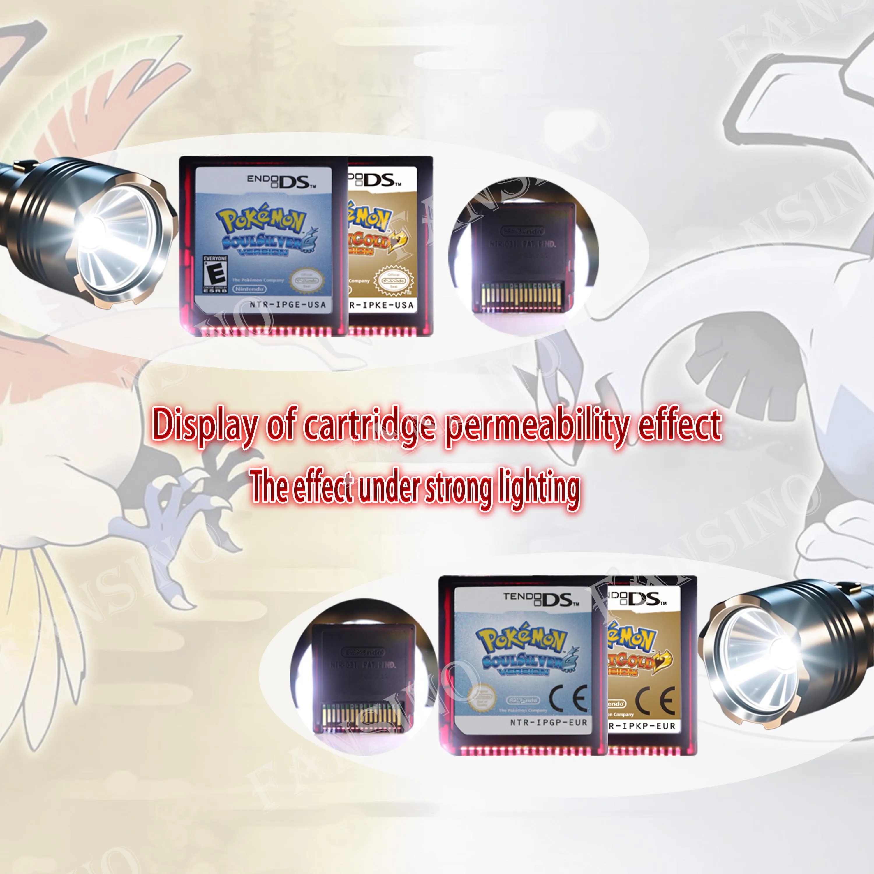 Фото Высококачественная аутентичная реплика игрового картриджа Pokémon Black White 1/2 Version 1:1 для консолей DS, 2DS, 3DS (США, Европа, Австралия) №4