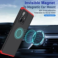3 in 1 magnetic car case mi 11t mi11t pro luxury hard plastic camera protection cover for xiaomi mi 11t 10t 12 pro 10t 11 lite