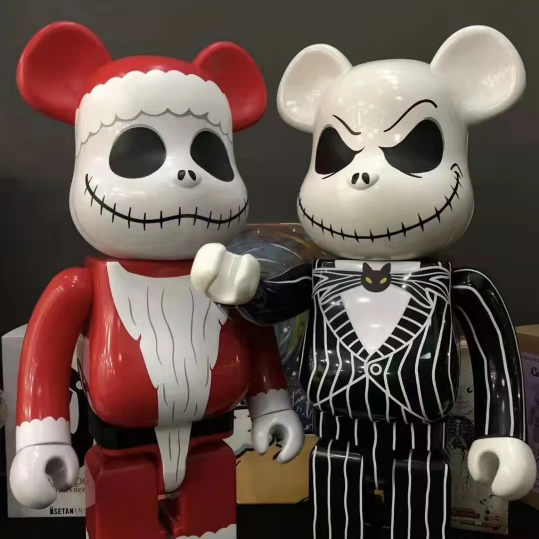 

9 Style Bearbrick 400% Clown Joint Series Violent Bear Ornament Building Block Bear Figure Desktop Kawaii Doll HalloweenGift PVC