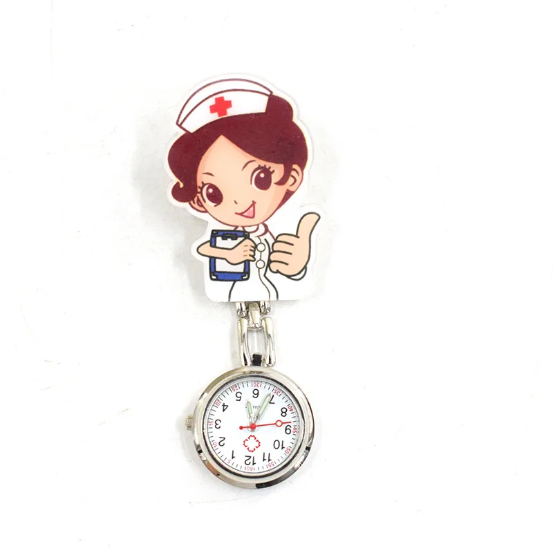Wholesale clip type nurse watch, wall watch, cartoon, cute doctor's pocket watch, children's pocket stool watch chest table
