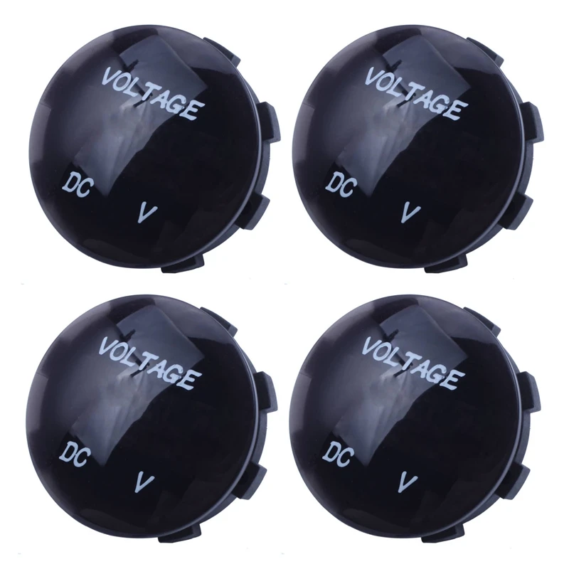 

4X 5V-25V DC Voltmeter LED Digital Display Panel Mounted Round Waterproof Car Motorcycle Car
