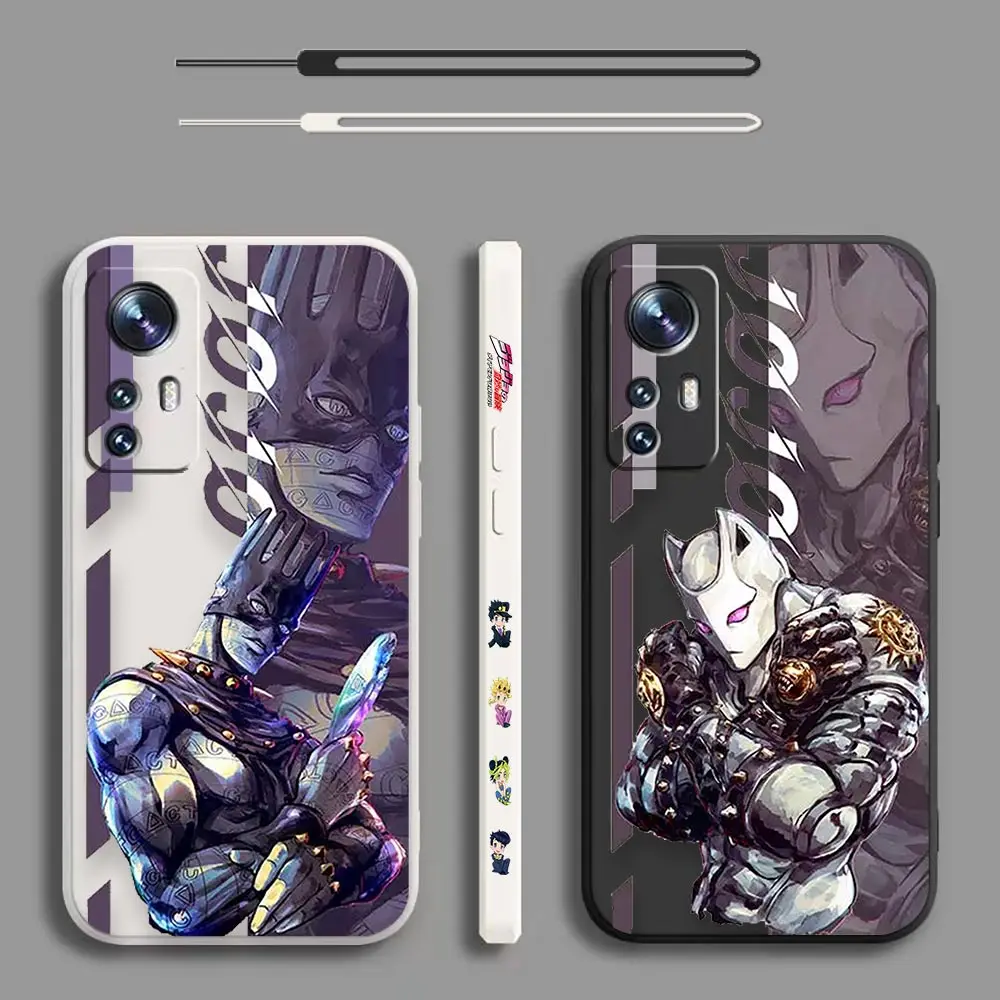 

JoJo's Bizarre Adventur Anime Case For Xiaomi Mi 13 12 12S 11 11T 10 10S 9 9SE 8 8SE 6 6X Pro Ultra Liquid Left Rope Cover Funda