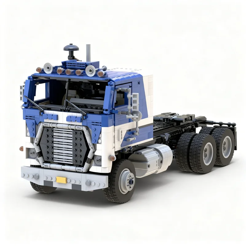 Фото 2043 детали MOC FORD WT9000 1:17 Модель грузовика-кабовера, конструктор, развивающая игрушка для детей, подарок на день рождения/Рождество №1