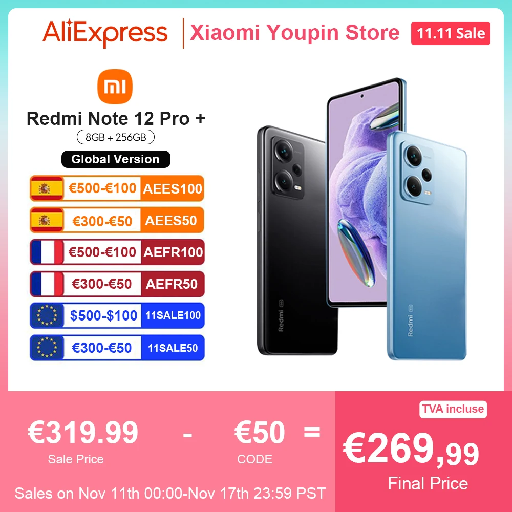 Xiaomi Redmi Note 12 Pro+ Plus: Una Potencia Fotográfica en Tu Bolsillo 1 Xiaomi-Smartphone Redmi Note 12 Pro + Plus, versión Global, 5G, NFC, 8GB + 256GB, cámara de 200MP, 120Hz, AMOLED, carga de 120W