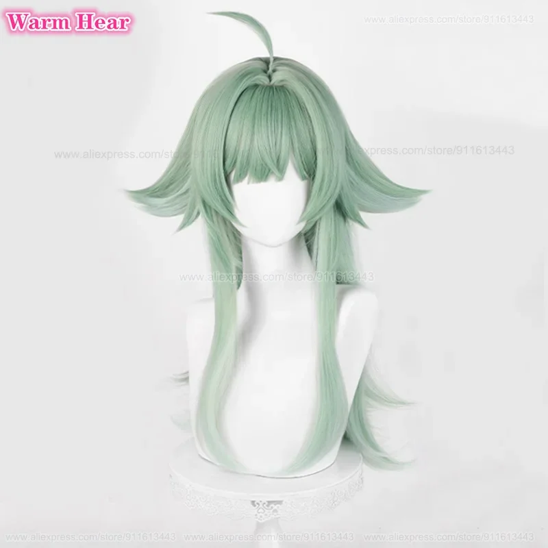 Новый дизайн HuoHuo Синтетические волосы Game Длинные 66 см Зеленый Косплей Аниме