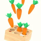 Набор деревянных игрушек для малышей по методу Монтессори, в форме моркови