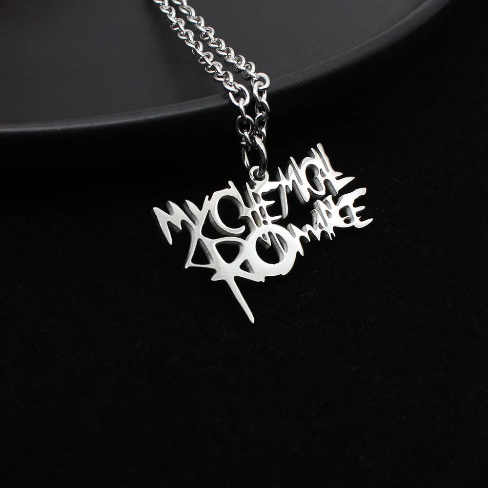 Фото Рок-группа My Chemical Romance ожерелья косплей MCR кулон из нержавеющей стали ожерелье модные геометрические ювелирные изделия подарки №2