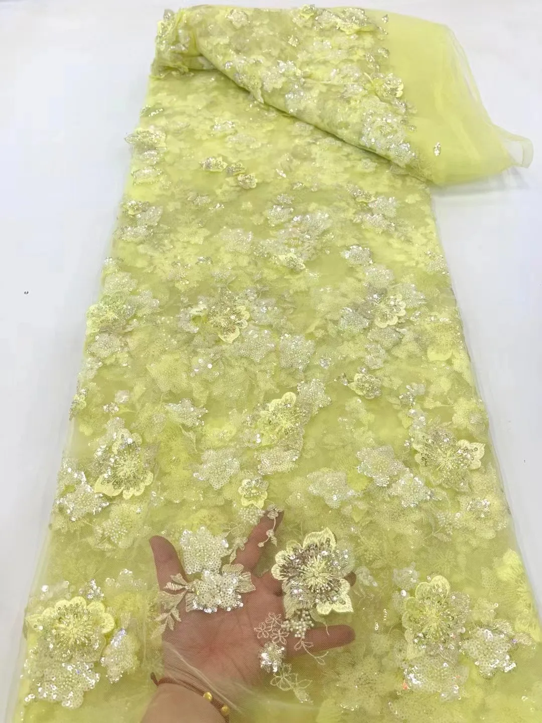 Африканская кружевная ткань с бисером и блестками нигерийская французская