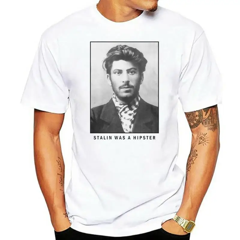 

Stalin Was A Hipster Retro T-Shirt, Men'S Women'S All Sizes For Youth Middle-Age The Elder Tee Shirt
