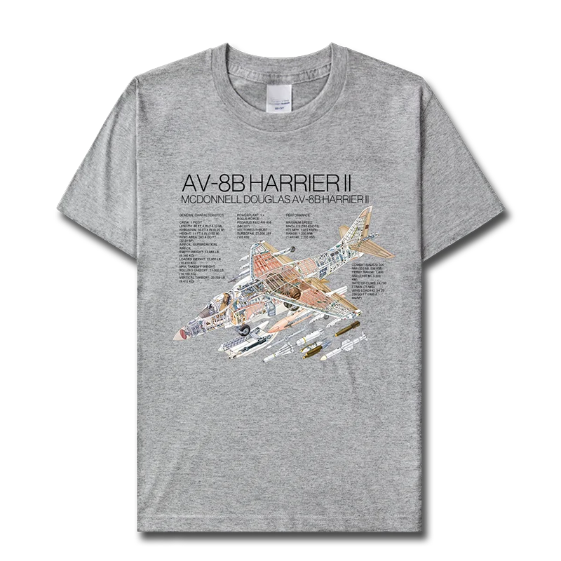 

Футболка HarrierII из 100% хлопка с принтом и коротким рукавом