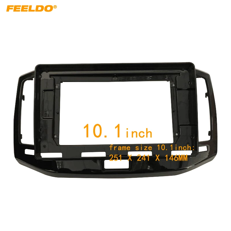 

FEELDO Car 2Din Audio Face Plate Fascia Frame For Chery E3 2013 10.1" Big Screen Radio Stereo Panel Dash Mount Refitting Kit