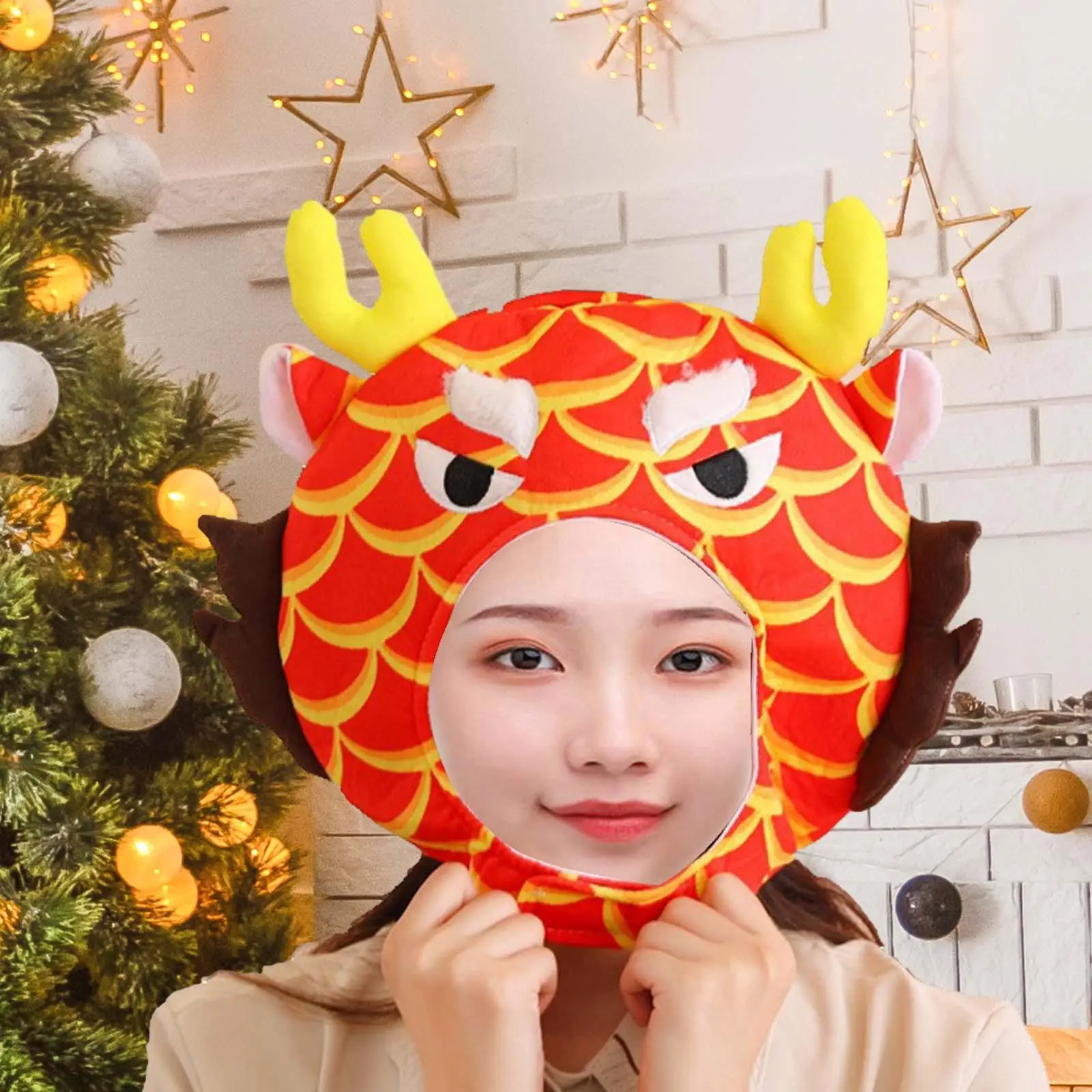 

Плюшевая шляпа с драконом из мультфильма, Мягкая Новинка, милый головной убор, головной убор с драконом для косплея, искусственный дракон, платье на день рождения