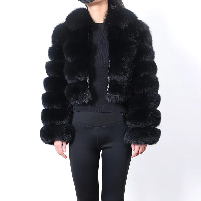 Maomaokong 2022 super hot winter women's fur coat real fox fur jacket natural racoon Female clothing vest