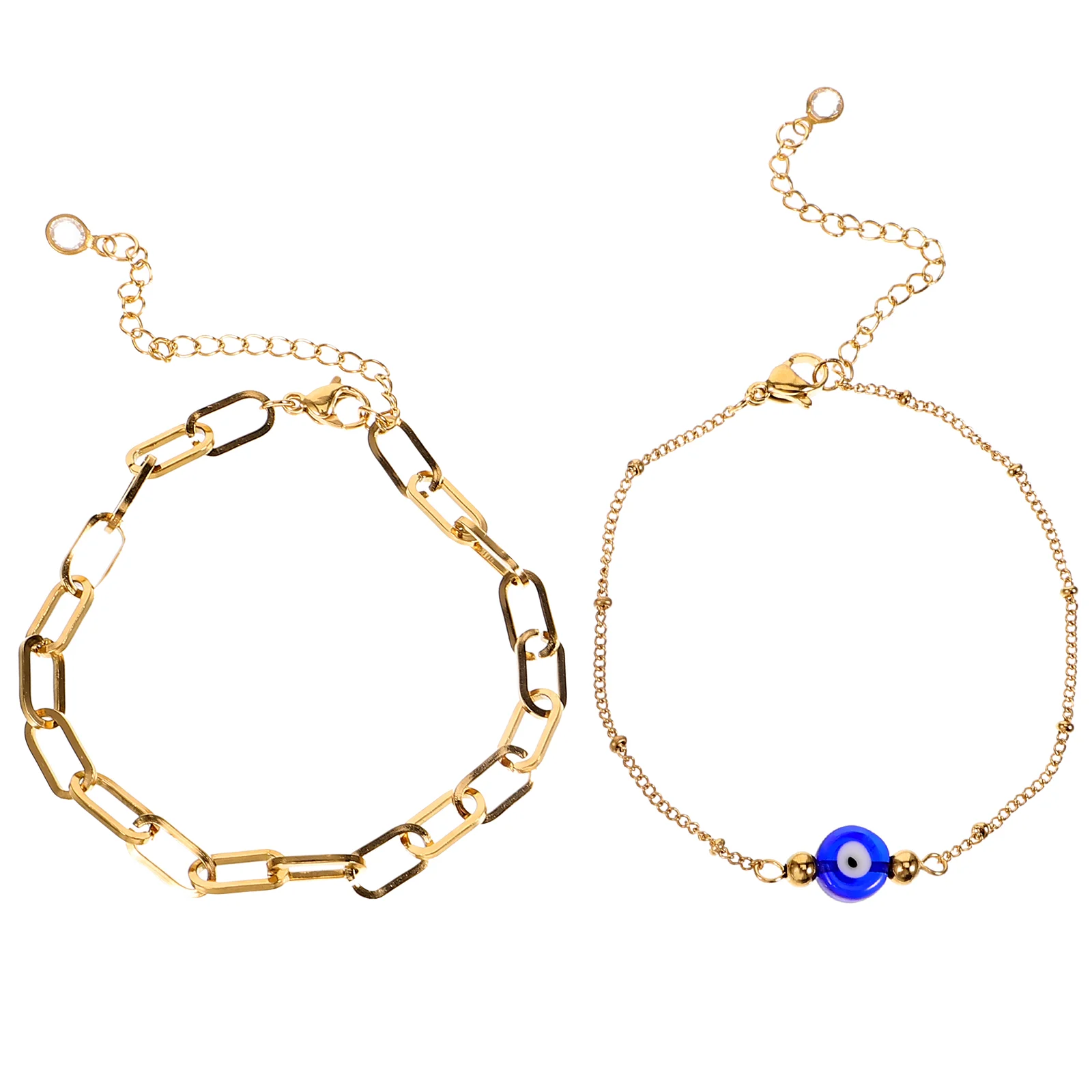 

Women Bracelet Decor Evil Eye Beaded Charm Wrist Girls Jewelry Stainless Steel Miss Bracelets