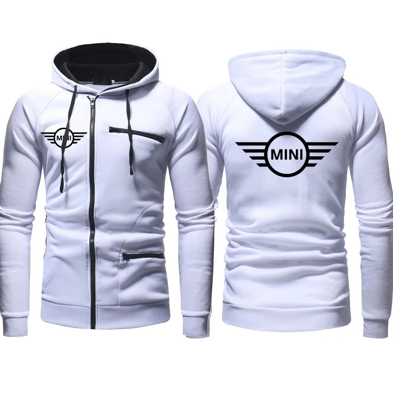 

2022New Fashion casual Jacket Mens Mini car logo print Men's zipper jacket Spring Autumn trend Men's cardigan hooded sweatshirt